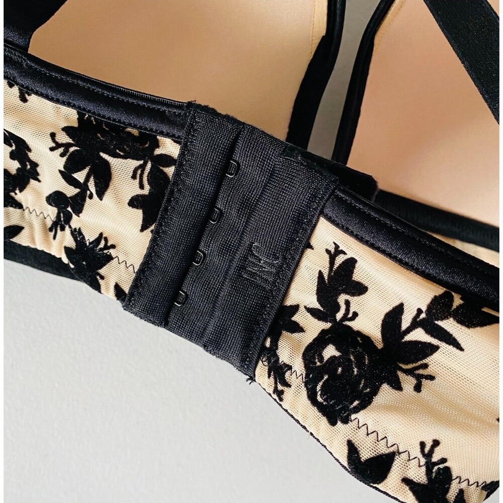 INC International Concepts Black Floral Bra - Picture 5 of 8